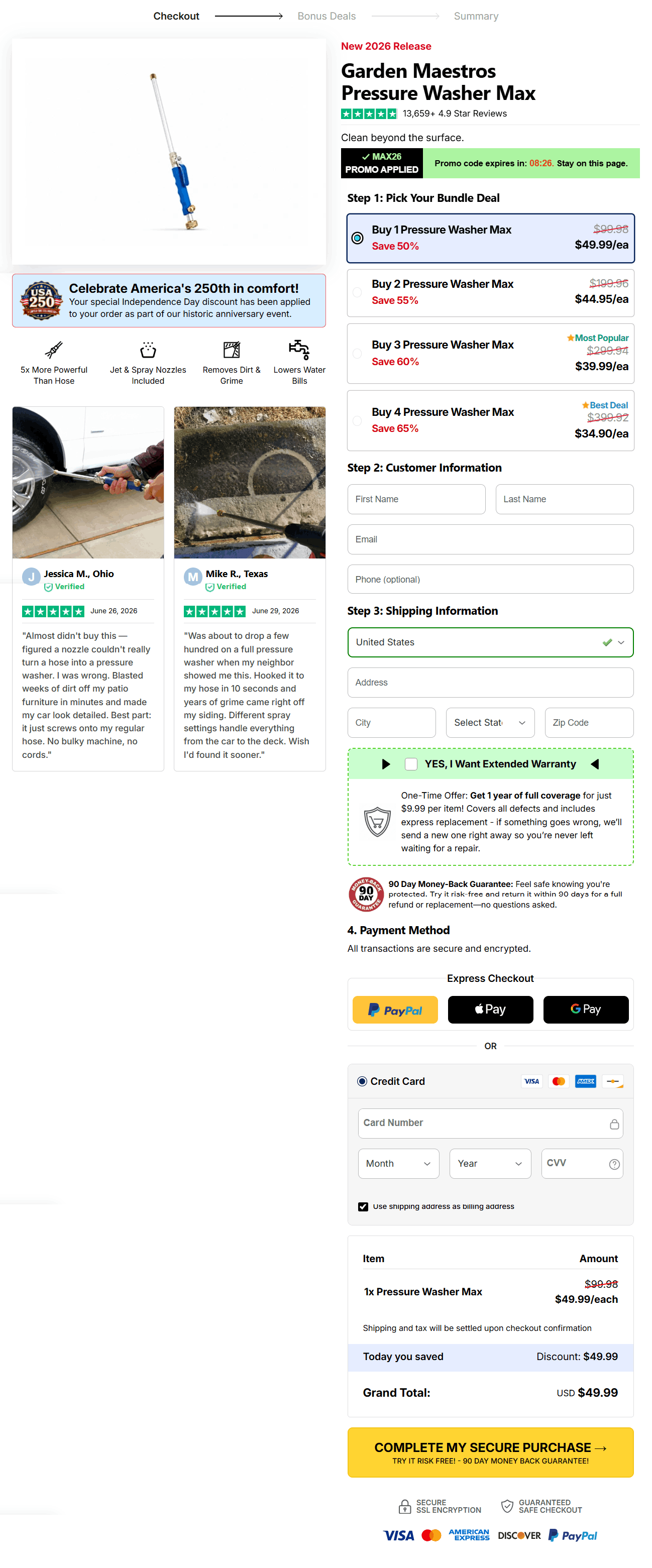 maestro pressure washer order now